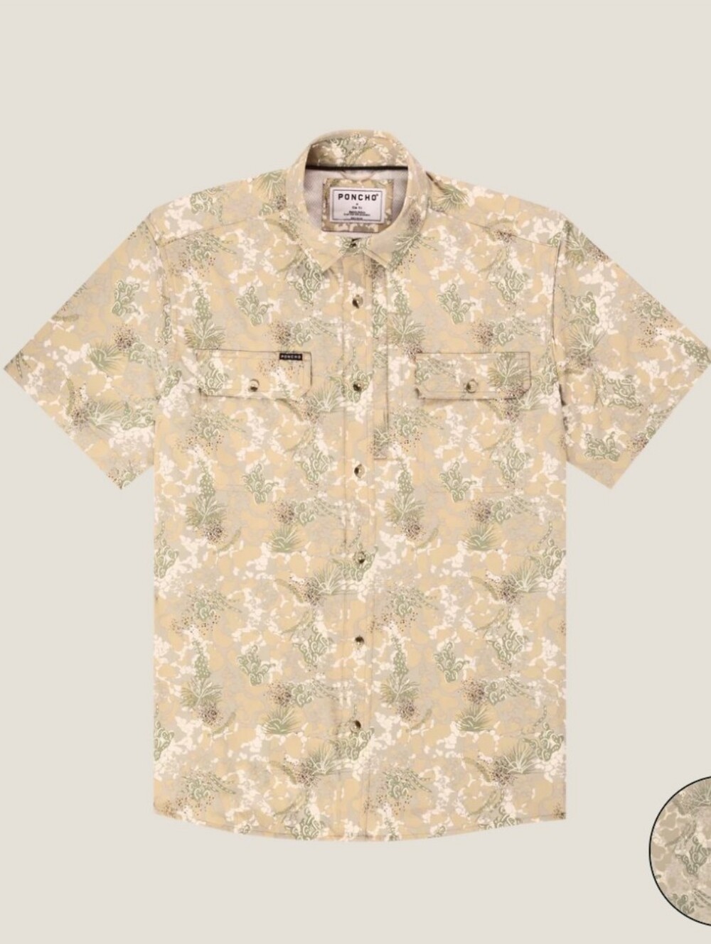 Poncho The Pearsall Original SS Shirt South Zone Camo Performance Nylon